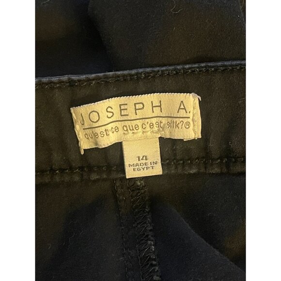 Vintage black walking bermuda shorts 100% cotton Joseph A button detail Y2K - Picture 5 of 6